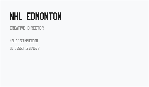 NHL Edmonton Business Card
