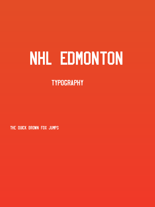 NHL Edmonton Poster