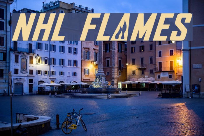 NHL Flames Font examples