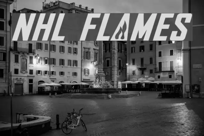 NHL Flames Font examples