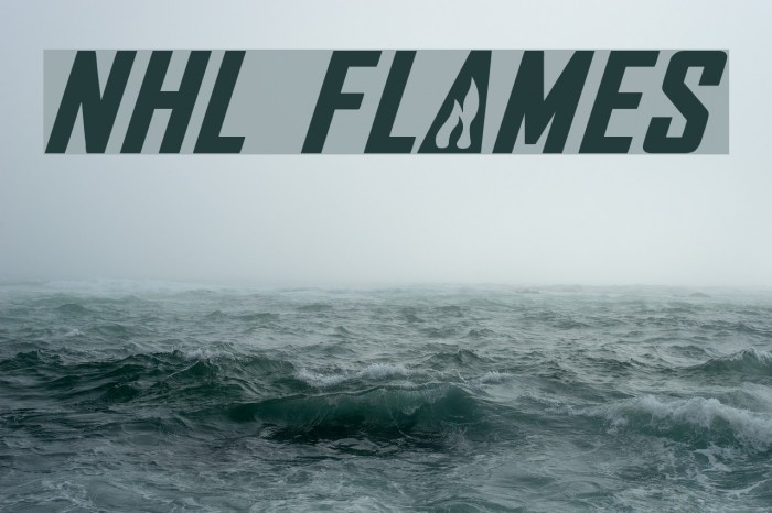 NHL Flames Font examples