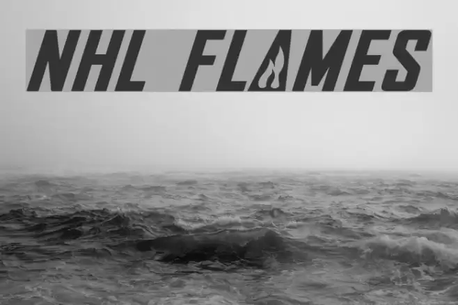 NHL Flames Font examples