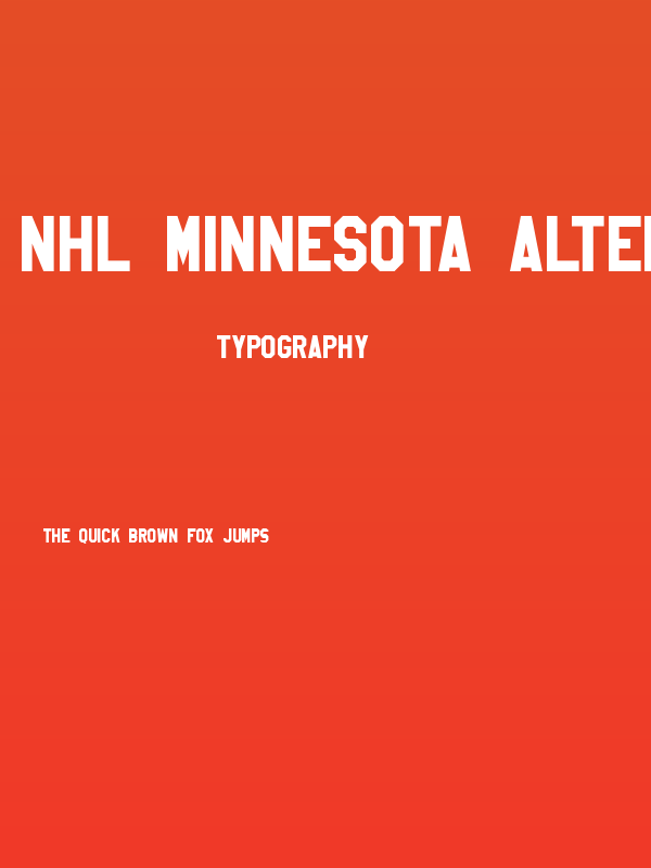 NHL Minnesota Alternate Poster
