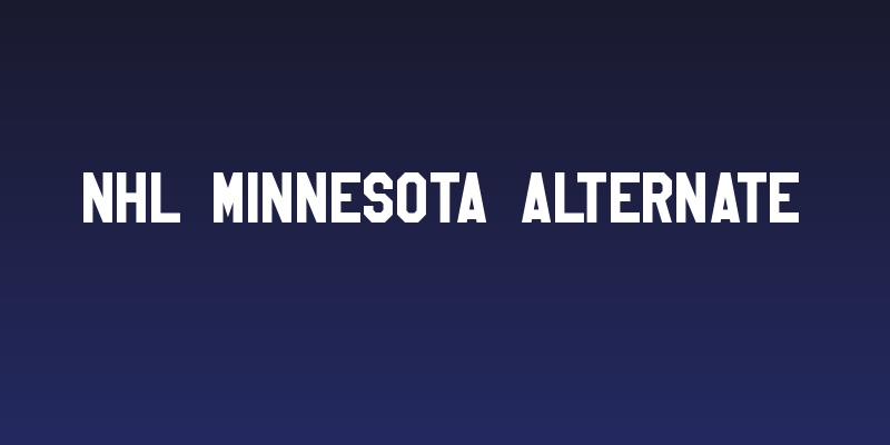 NHL Minnesota Alternate Social Header