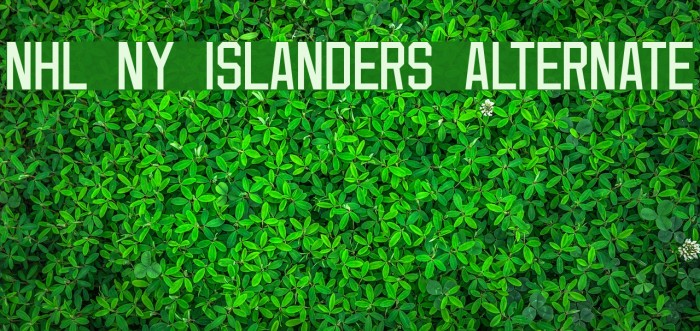 NHL NY Islanders Alternate Font examples