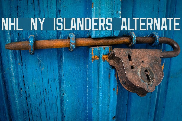 NHL NY Islanders Alternate Font examples