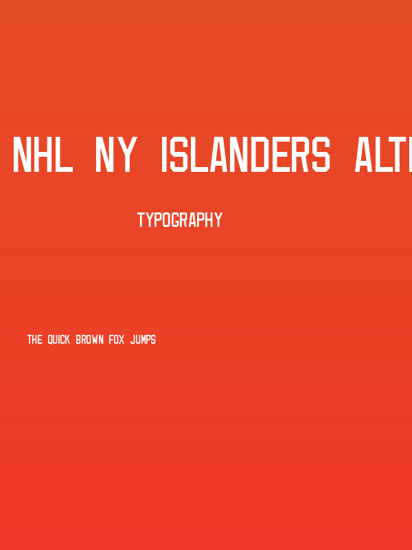 NHL NY Islanders Alternate Poster