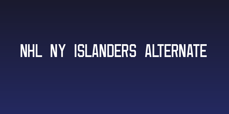 NHL NY Islanders Alternate Social Header
