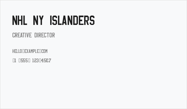 NHL NY Islanders Business Card