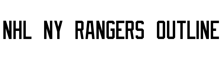 NHL NY Rangers Outline Font