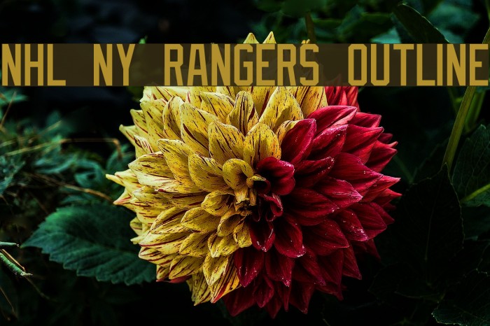 NHL NY Rangers Outline Font examples