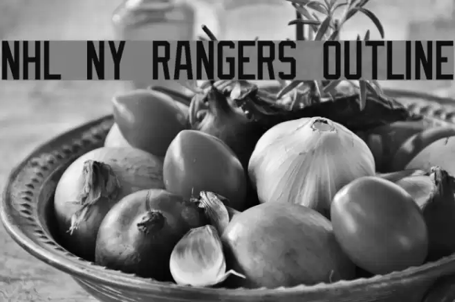 NHL NY Rangers Outline Font examples