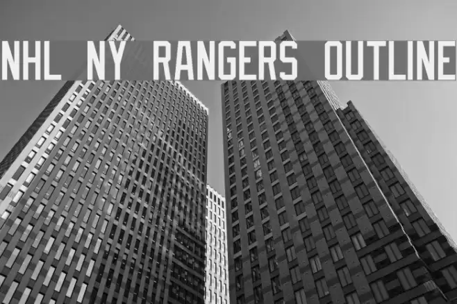 NHL NY Rangers Outline Font examples