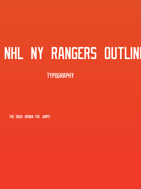 NHL NY Rangers Outline Poster