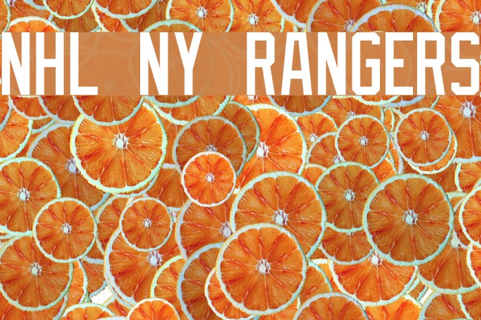 NHL NY Rangers Font examples