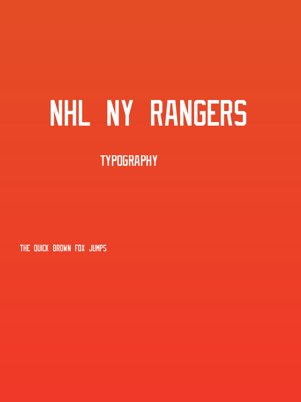NHL NY Rangers Poster