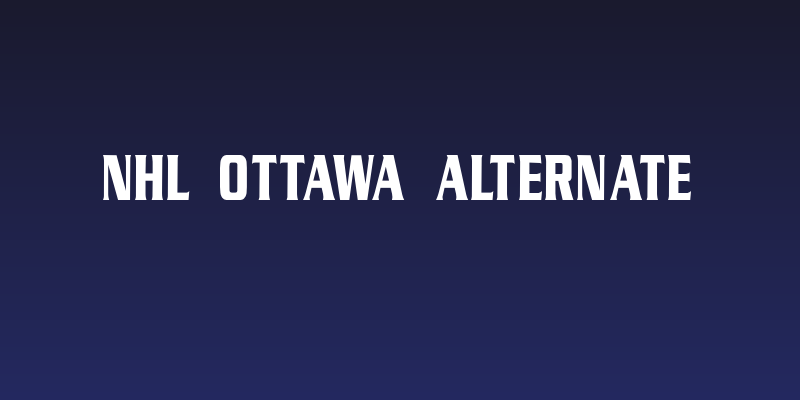 NHL Ottawa Alternate Social Header