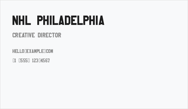 NHL Philadelphia Business Card