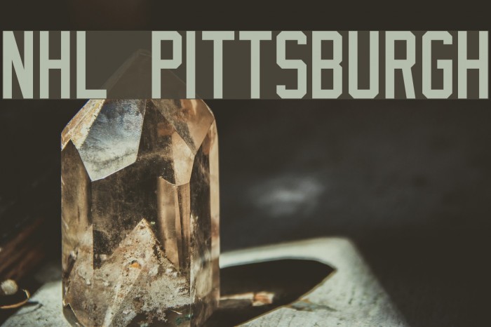 NHL Pittsburgh Font examples