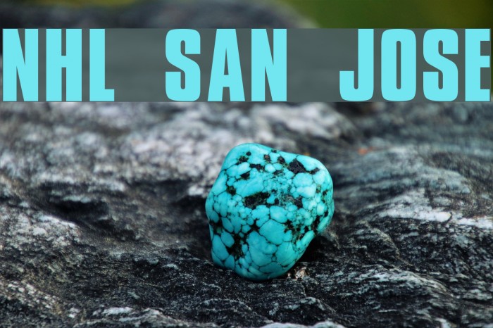 NHL San Jose Font examples
