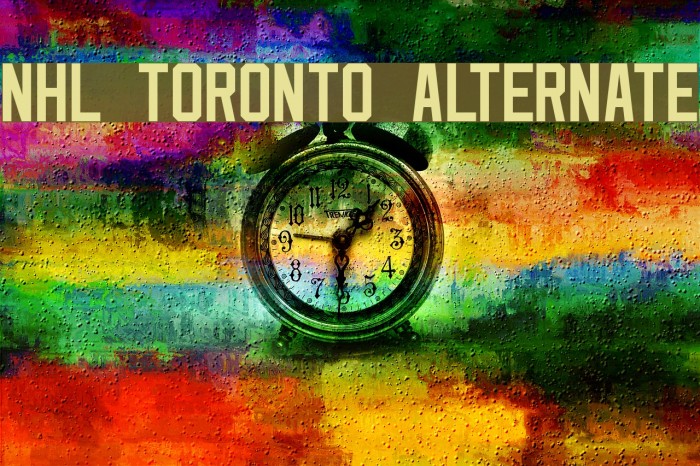 NHL Toronto Alternate Font examples