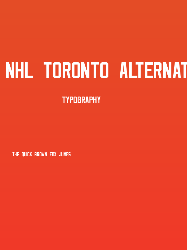 NHL Toronto Alternate Poster