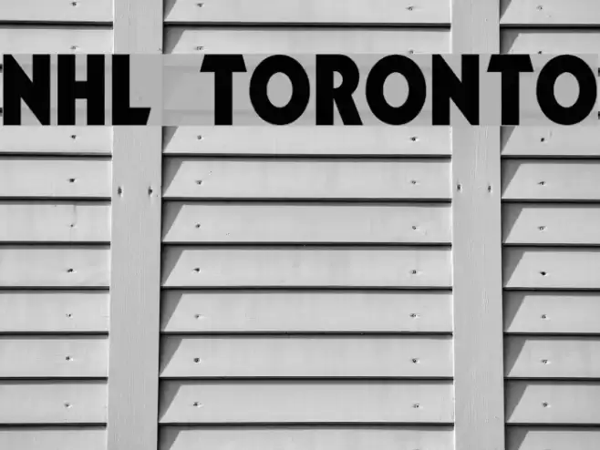 NHL Toronto Font examples