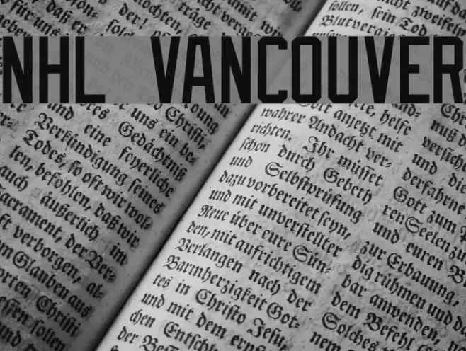 NHL Vancouver Font examples