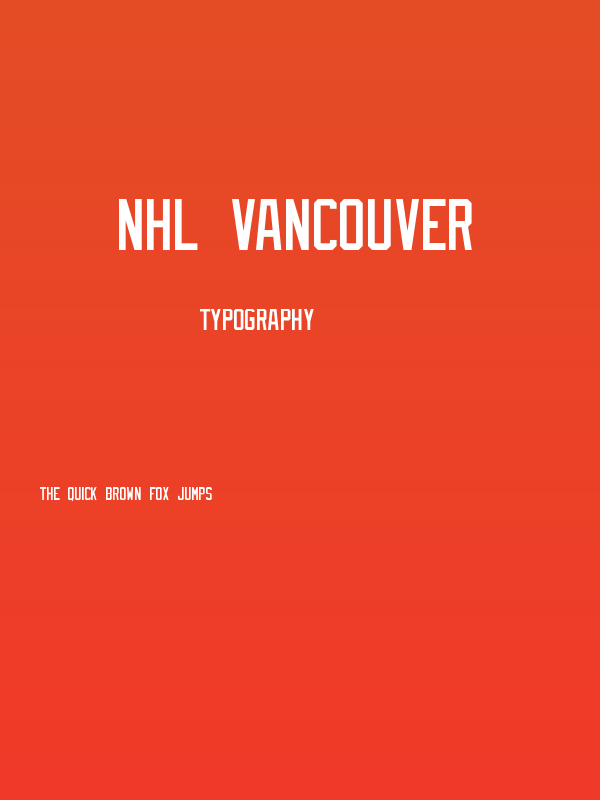 NHL Vancouver Poster