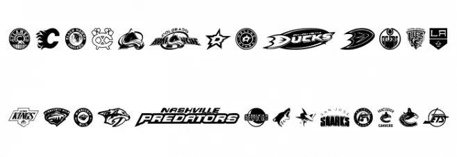 NHL WEST Fuentes MAYÚSCULAS