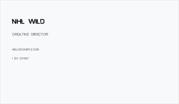 NHL Wild Business Card