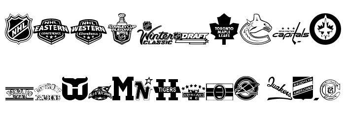 NHL Font OTHER CHARS