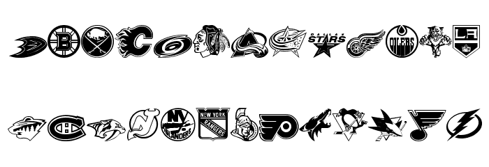 NHL Font LOWERCASE