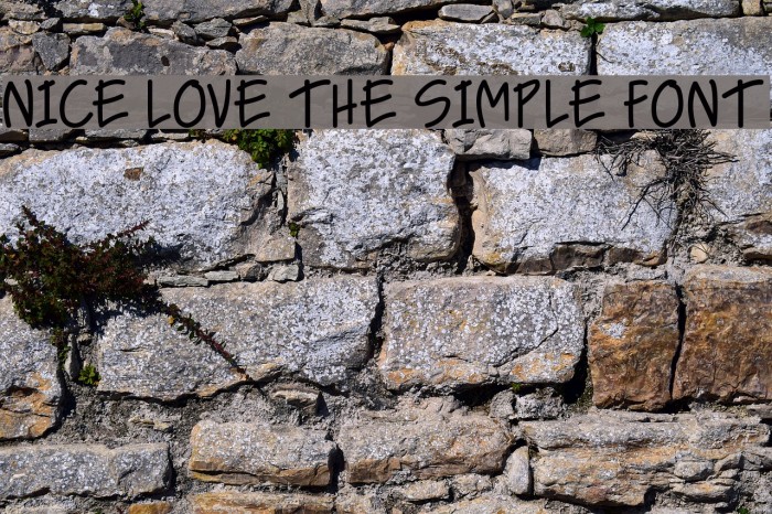 NICE LOVE THE SIMPLE FONT Font examples