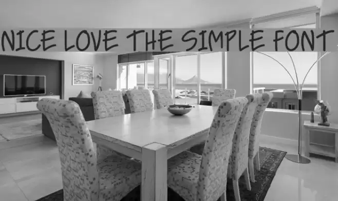 NICE LOVE THE SIMPLE FONT Fuentes examples