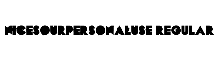 NICESOUR PERSONAL USE-Regular  フリーフォントのダウンロード