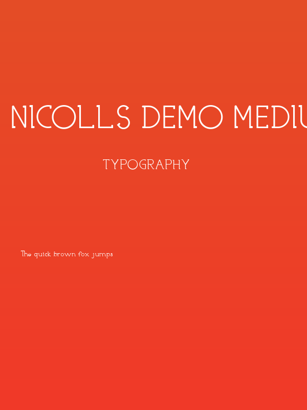 NICOLLS DEMO Medium Poster