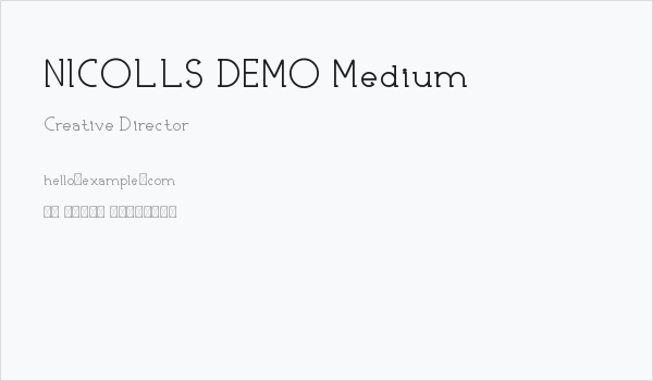 NICOLLS DEMO Medium Business Card