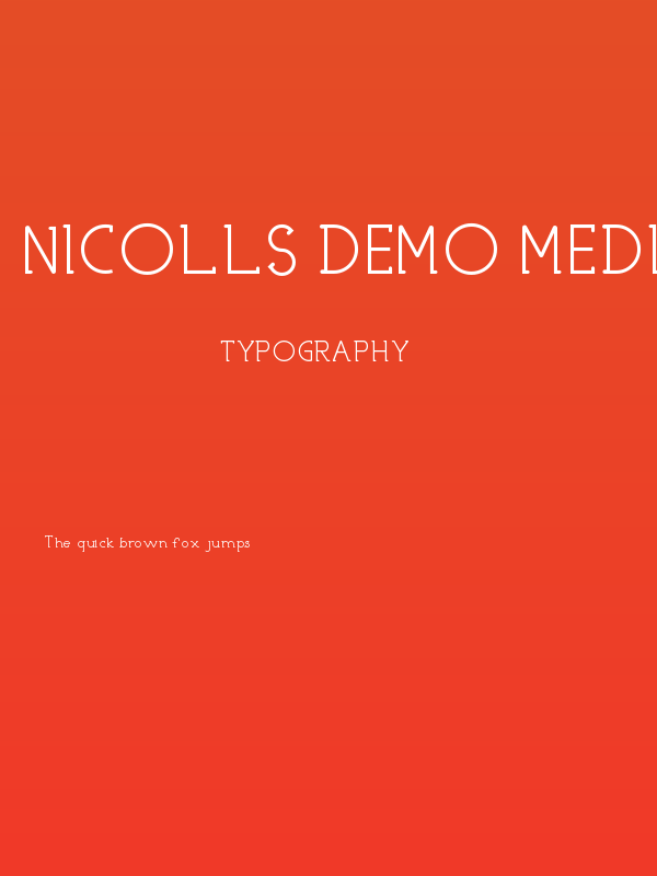 NICOLLS DEMO Medium Poster