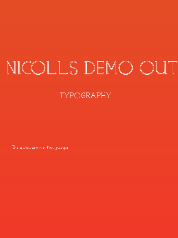 NICOLLS DEMO Outline Poster