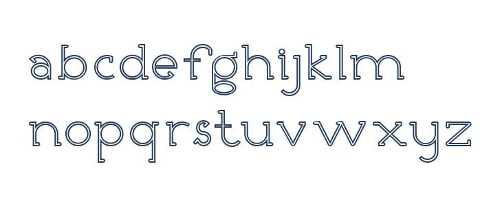 NICOLLS DEMO Outline Lowercase