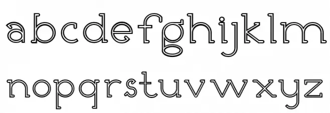 NICOLLS DEMO Outline Font Litere mici