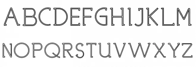 NICOLLS DEMO Outline Schriftart Groß