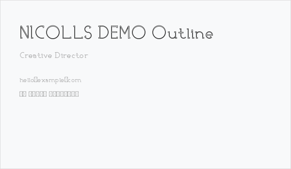 NICOLLS DEMO Outline Business Card