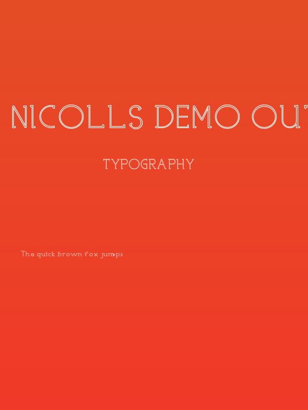 NICOLLS DEMO Outline Poster