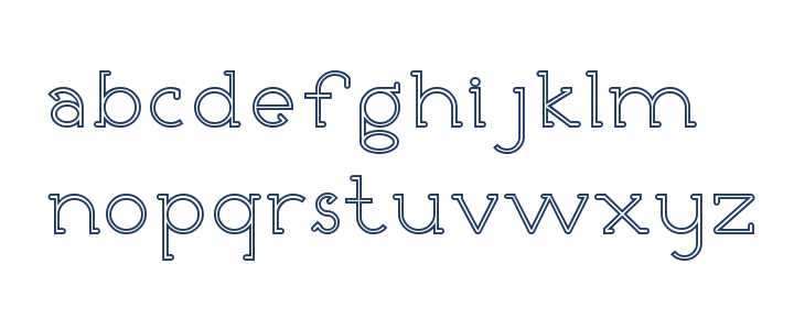 NICOLLS DEMO Outline Lowercase