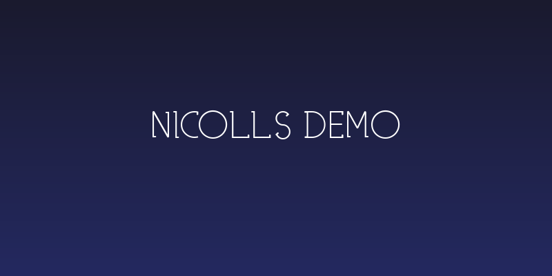 NICOLLS DEMO Social Header