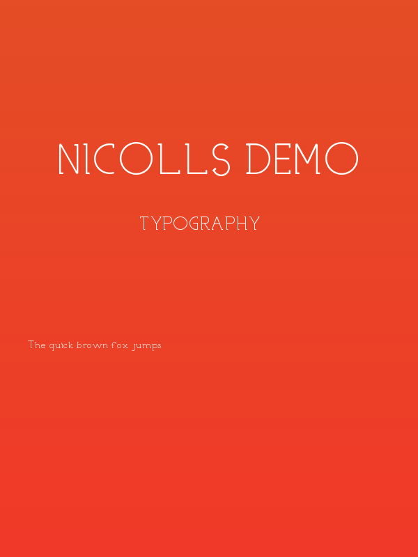 NICOLLS DEMO Poster