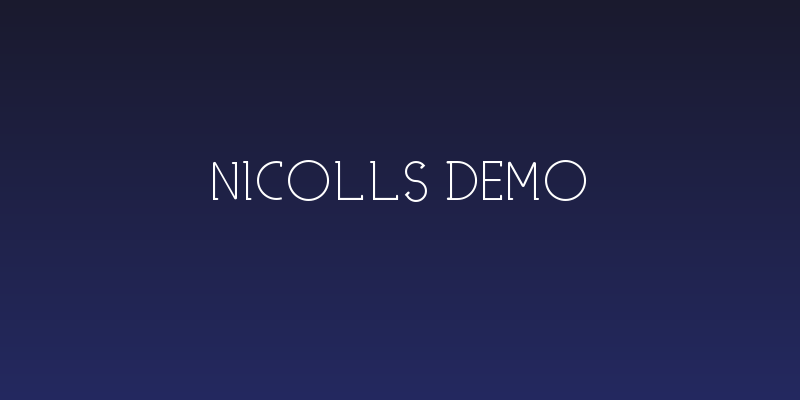 NICOLLS DEMO Social Header