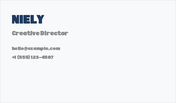 NIELY Business Card